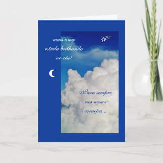 Cartão Português: Ências de Pesames /sympathy/Condol