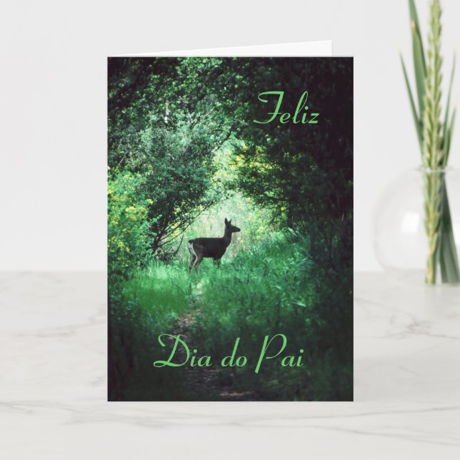 Cartão Português: O diâmetro faz o dia dos pais de Pai/ (Frente)