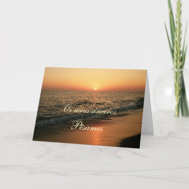 Cartão Português: O por de Pesames faz em Portugal do (Frente)