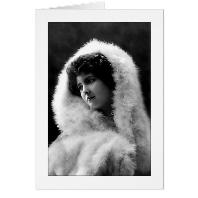 Cartão pose estilo cameo de senhora vitoriana (Frente)