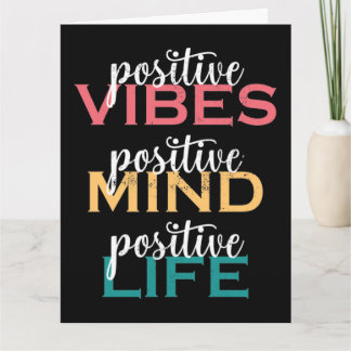 Cartão Positivo Vibes Positivos Vida Positiva da Mente