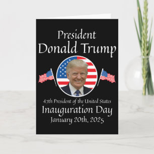 Cartão Posse de Donald Trump Dia 2025 47º Presidente dos