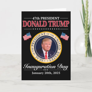 Cartão Posse Donald Trump 47º Presidente Inauguração 2025