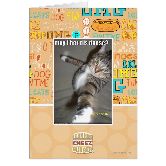 Cartão posso dançar? (Frente)