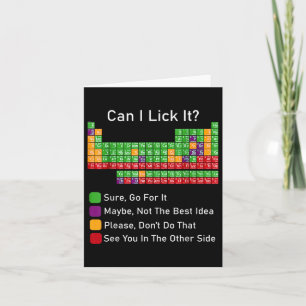 Cartão Posso Escolher A Mesa Periódica?