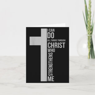 Cartão Posso fazer coisas através de Cristo que fortalece