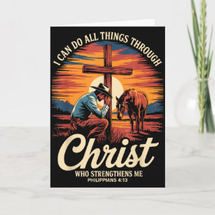 Cartão Posso fazer todas as coisas por meio de Cristo Cow