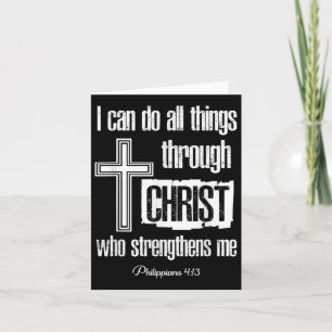 Cartão Posso Fazer Tudo Através De Cristos Que Se Fortale