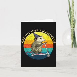Cartão Possum fora para causar um tumulto sarcástico selv
