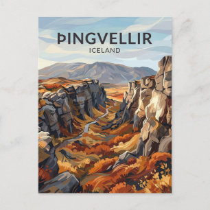Cartão Postal Þingvellir Islândia