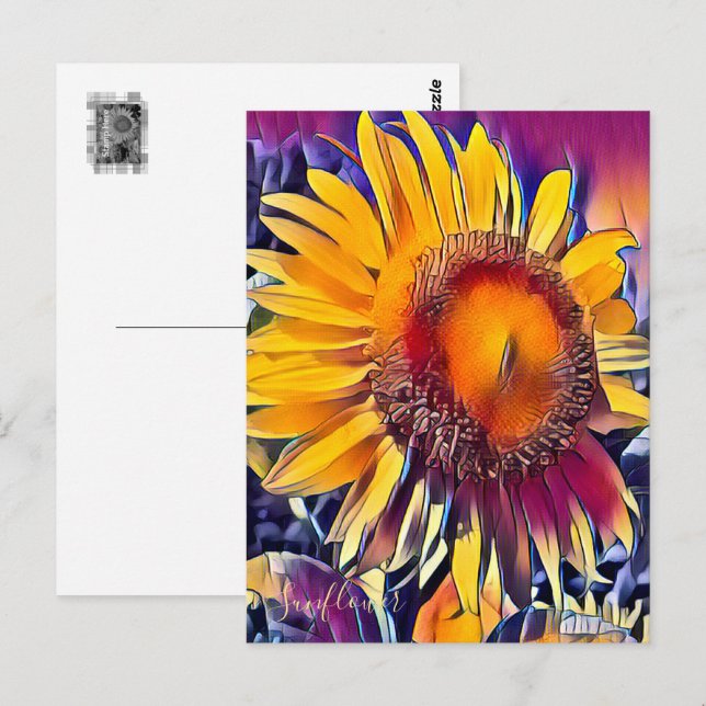 CARTÃO POSTAL ひ ま わ り (Frente/Verso)