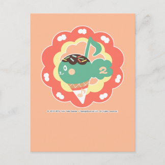 CARTÃO POSTAL ア イ ス ク ム リ 音 符