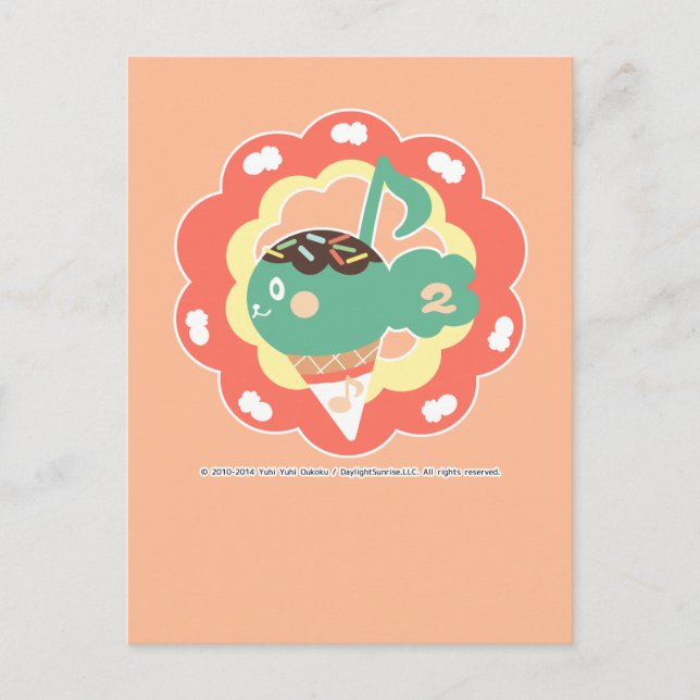 CARTÃO POSTAL ア イ ス ク ム リ 音 符 (Frente)