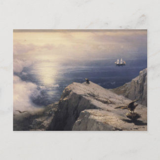 CARTÃO POSTAL エ ゲ 海 の 岩 石 岸 海 風 景