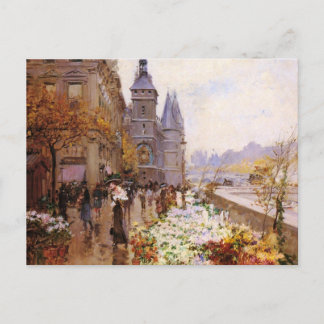CARTÃO POSTAL セ ヌ 川 沿 い の 屋 花