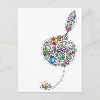 CARTÃO POSTAL ト 音 記 号