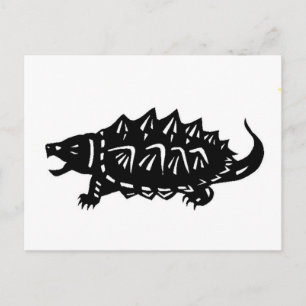 Cartão Postal ワ ニ メ 亀 切 ガ り tartartaruga crocante,
