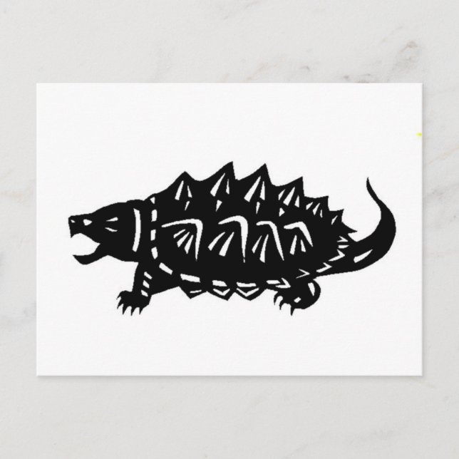 Cartão Postal ワ ニ メ 亀 切 ガ り tartartaruga crocante, macroclemys (Frente)