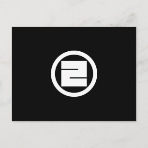 CARTÃO POSTAL 丸 に 一 の 字 角