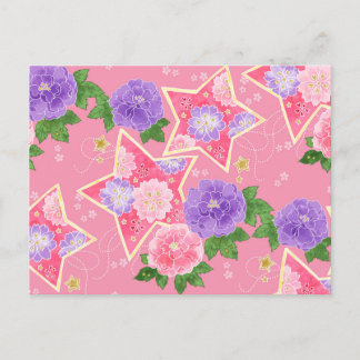 CARTÃO POSTAL 和風ポストカード（星とハート）