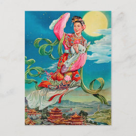 Cartão Postal 嫦娥 de Chang'e que voa à deusa chinesa da lua da