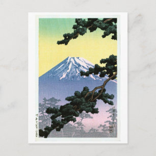 Cartão Postal 富 士 山, Monte Fuji, Hasui Kawase, Woodcut