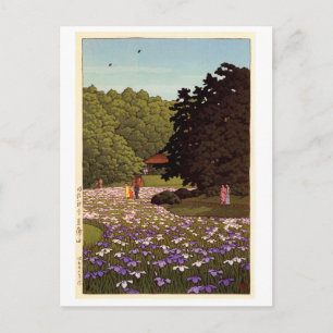 Cartão Postal 明 治 宮 菖 蒲 園, Jardim Íris em Meiji Shr