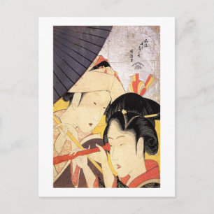 Cartão Postal 望 遠 を 覗 く 女, 鏡 Rapariga com Telescop