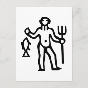 Cartão Postal 水 瓶 座, Aquário, Constelação (Zodiac)