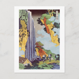 Cartão Postal 滝, cachoeira do 北斎, Hokusai, Ukiyo-e