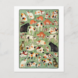 Cartão Postal 猫 尽 両 合 ん, 芳 め Casos da era Edo, Yos