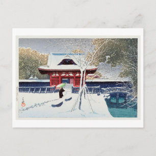 Cartão Postal 芝 公 園 雪, neve no Shiba Park, Tóquio, Hasu