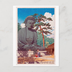 Cartão Postal 鎌 倉 仏, Buda Excelente em Kamakura, Hasui Kawase