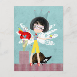 Cartão Postal 아 de aniversário do Angel tatu icecream 르 마 딜 로 ca