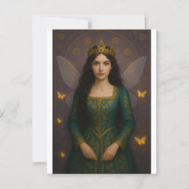 Cartão Postal 003_A fairy princess in emerald green.