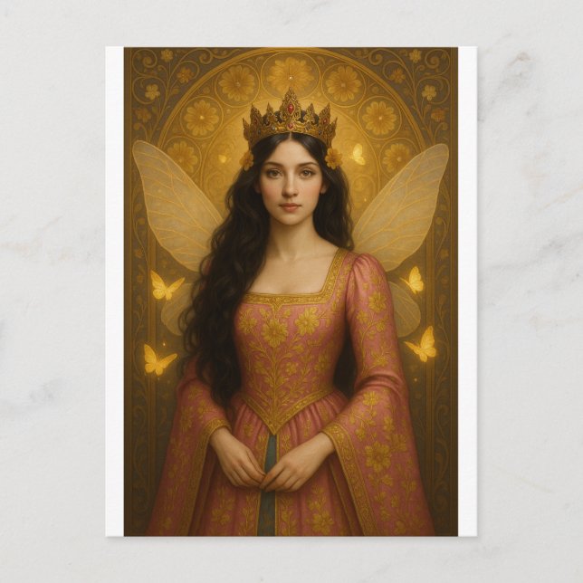 Cartão Postal 005_A fairy princess in rose pink. (Frente)