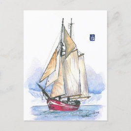 Cartão Postal (021) Noorderlicht Sailboat