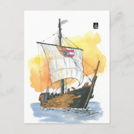 Cartão Postal (025) Kogge Wissemara, veleiro medieval