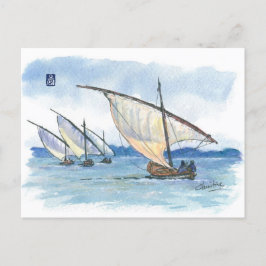 Cartão Postal (032) Barcos à vela lateen Sail Regatta