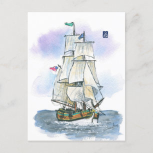 Cartão Postal (044) Lady Washington Tall Ship