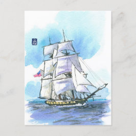 Cartão Postal (053) US Brig Niagara Sailboat