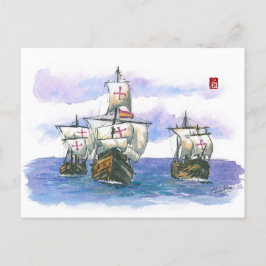 Cartão Postal (057) La Nina, La Pinta, Os Papais noeis Maria Sai