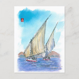 Cartão Postal (083) Barcos à vela Felucca