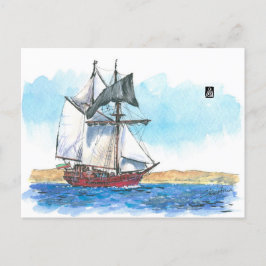Cartão Postal (096) Atyla Schooner Sailboat (Naufrágios)
