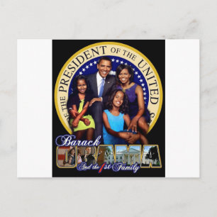 Cartão Postal 1ª Família Barack Obama