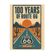 100 Anos do Centenário da Rota 66 Vintage American