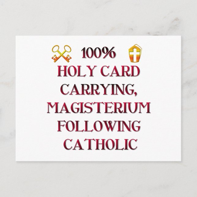 Cartão Postal 100% católico! (Frente)