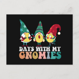 Cartão Postal 100 Dias Com Meus Gnomies Ensino Escolar Divertido