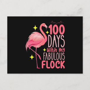 Cartão Postal 100 Dias Com Minha Fabulosa Escola Flamingo De Rel