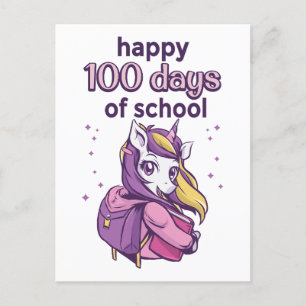 Cartão Postal 100 dias de escola